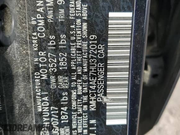 2017 Hyundai Accent SE с VIN KMHCT4AE7HU372019, выставлен на аукционе Copart как лот 80638055 с пробегом 169 626 миль миль и Чистый • Clean title. История ставок и продаж доступна на DreamBid. Изображение 12.