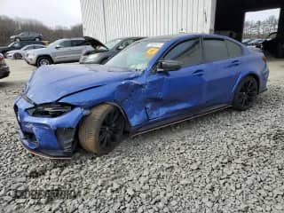 2022 BMW M3 Competition xDrive z VIN WBS43AY01NFL80708, wystawiony jako Copart lot #46034615 z przebiegiem Nie podano mil oraz Szkoda całkowita • Salvage title. Historia ofert i sprzedaży dostępna na DreamBid. Obrazek 1.