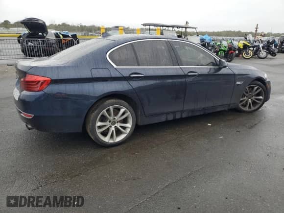 2014 BMW 5 Series 535i xDrive with VIN WBA5B3C53ED534986, listed as a Copart auction lot 51571485 with 115,166 mi miles and Salvage title. Bid and sale history available at DreamBid. Image 3.