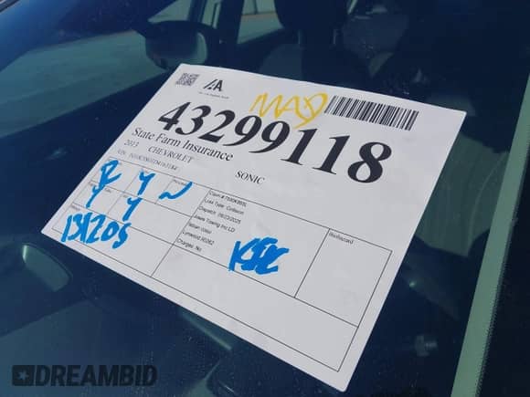 2013 Chevrolet Sonic LT z VIN 1G1JC5SG1D4163184, wystawiony jako IAAI lot #43299118 z przebiegiem 131 205 mil mil oraz . Historia ofert i sprzedaży dostępna na DreamBid. Obrazek 17.