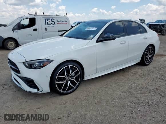 2023 Mercedes-Benz C 300 z VIN W1KAF4GB6PR073208, wystawiony jako Copart lot #67489715 z przebiegiem 43 265 mil mil oraz Szkoda całkowita • Salvage title. Historia ofert i sprzedaży dostępna na DreamBid. Obrazek 1.