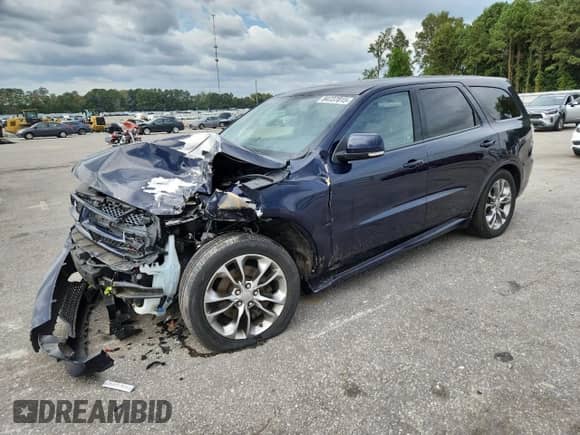 2012 Dodge Durango R/T with VIN 1C4SDJCT8CC193235, listed as a Copart auction lot 84737815 with 154,248 mi miles and Salvage title. Bid and sale history available at DreamBid. Image 1.