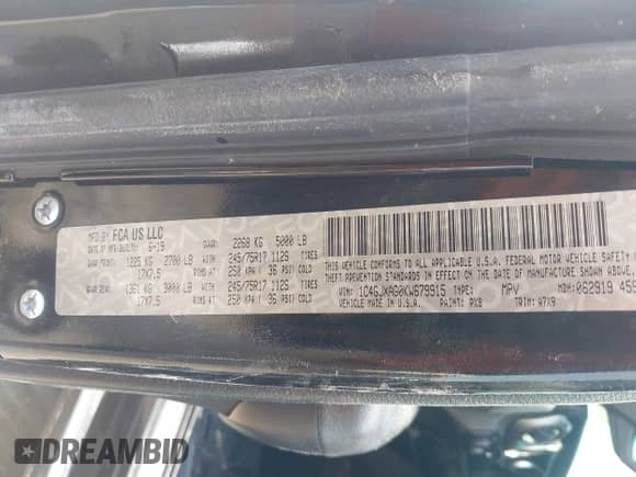 2019 Jeep Wrangler Sport S with VIN 1C4GJXAG0KW679915, listed as a IAAI auction lot 42420876 with 77,169 mi miles and . Bid and sale history available at DreamBid. Image 9.