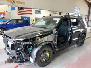 2025 Hyundai Palisade Calligraphy with VIN KM8R7DGE9SU906165, listed as a Copart auction lot 68339295 with 411 mi miles and Salvage title. Bid and sale history available at DreamBid. Image 1.