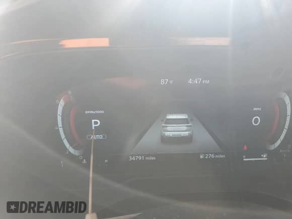 2024 Nissan Pathfinder Platinum with VIN 5N1DR3DJ4RC243751, listed as a Copart auction lot 72005965 with 34,791 mi miles and Salvage title. Bid and sale history available at DreamBid. Image 9.