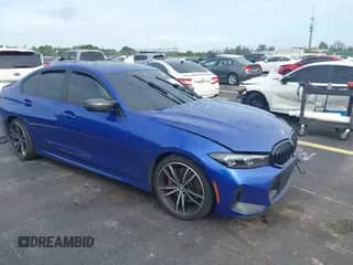 2023 BMW 3 Series 330i xDrive with VIN 3MW89FF04P8D02987, listed as a IAAI auction lot 43136550 with 34,129 mi miles and . Bid and sale history available at DreamBid. Image 1.