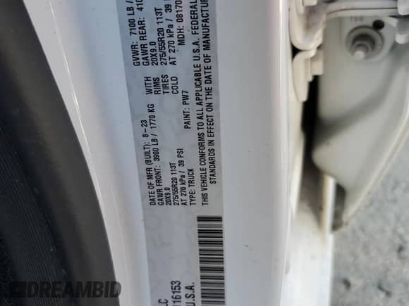 2024 Ram 1500 Laramie z VIN 1C6SRFJT9RN116153, wystawiony jako Copart lot #46591865 z przebiegiem 14 254 mil mil oraz Szkoda całkowita • Salvage title. Historia ofert i sprzedaży dostępna na DreamBid. Obrazek 12.