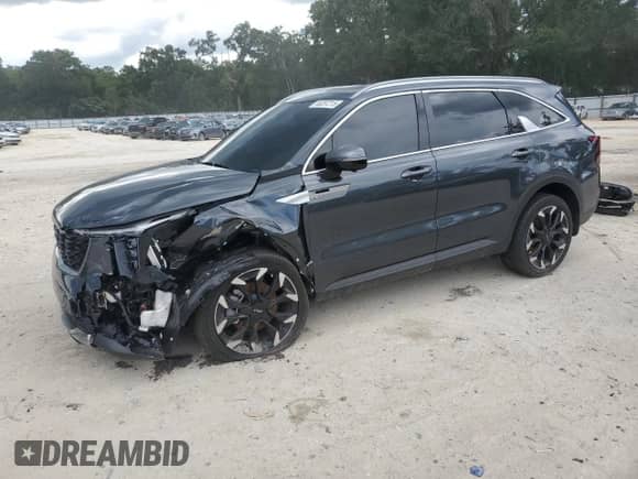 2024 Kia Sorento SX z VIN 5XYRK4JF1RG288078, wystawiony jako Copart lot #65257215 z przebiegiem 9 738 mil mil oraz Szkoda całkowita • Salvage title. Historia ofert i sprzedaży dostępna na DreamBid. Obrazek 1.