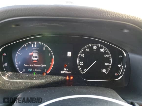 2018 Honda Accord EX-L with VIN 1HGCV1F64JA041602, listed as a Copart auction lot 81158955 with 86,936 mi miles and Salvage title. Bid and sale history available at DreamBid. Image 9.