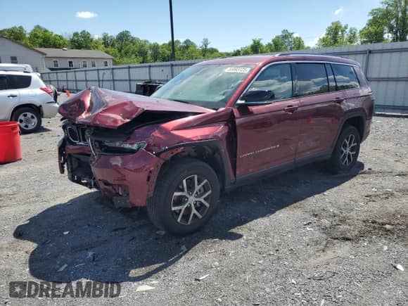 2023 Jeep Grand Cherokee Limited with VIN 1C4RJKBG7P8796770, listed as a Copart auction lot 55993125 with 24,114 mi miles and Salvage title. Bid and sale history available at DreamBid. Image 1.