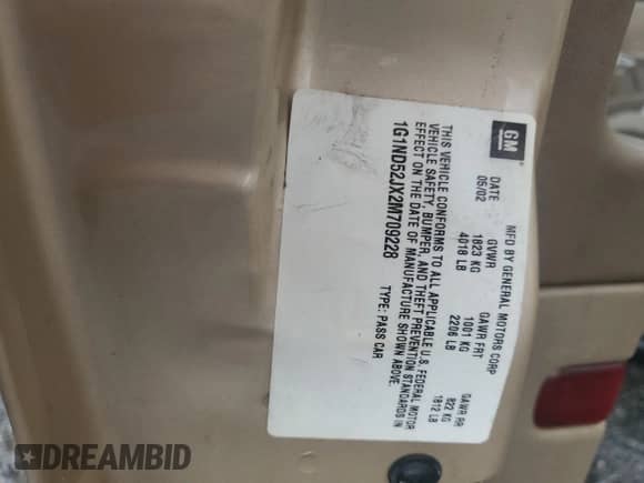 2002 Chevrolet Malibu с VIN 1G1ND52JX2M709228, выставлен на аукционе Copart как лот 68263124 с пробегом 134 768 миль миль и Списание • Salvage title. История ставок и продаж доступна на DreamBid. Изображение 14.