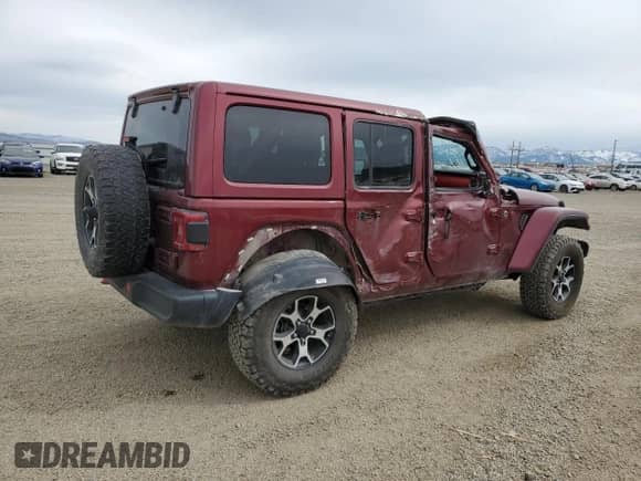 2021 Jeep Wrangler Unlimited Rubicon with VIN 1C4HJXFN1MW550161, listed as a Copart auction lot 50702095 with 92,071 mi miles and Salvage title. Bid and sale history available at DreamBid. Image 3.