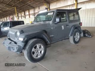 2020 Jeep Wrangler Sport S with VIN 1C4GJXAN4LW229054, listed as a Copart auction lot 67489555 with 51,643 mi miles and Salvage title. Bid and sale history available at DreamBid. Image 1.