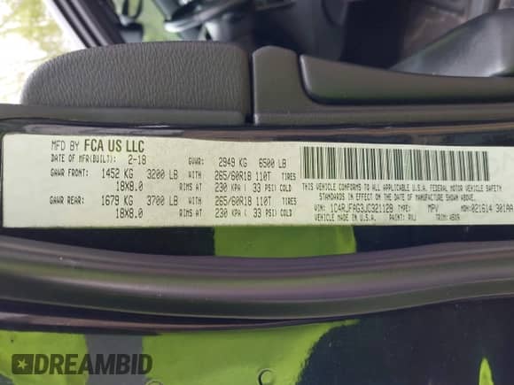 2018 Jeep Grand Cherokee Upland с VIN 1C4RJFAG3JC321128, выставлен на аукционе IAAI как лот 42264487 с пробегом 199 708 миль миль и . История ставок и продаж доступна на DreamBid. Изображение 9.