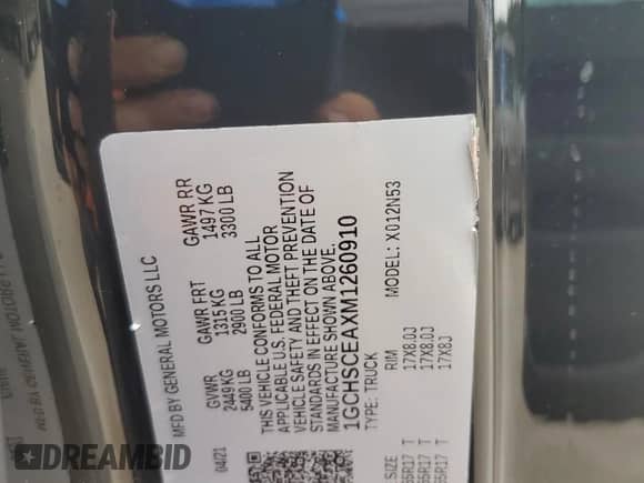 2021 Chevrolet Colorado 2WD LT с VIN 1GCHSCEAXM1260910, выставлен на аукционе Copart как лот 63559385 с пробегом 100 801 миль миль и Списание • Salvage title. История ставок и продаж доступна на DreamBid. Изображение 12.