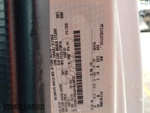 2006 Ford Econoline Cargo Recreational с VIN 1FDRE14W46HA12025, выставлен на аукционе Copart как лот 68670614 с пробегом 117 301 миль миль и Списание • Salvage title. История ставок и продаж доступна на DreamBid. Изображение 14.