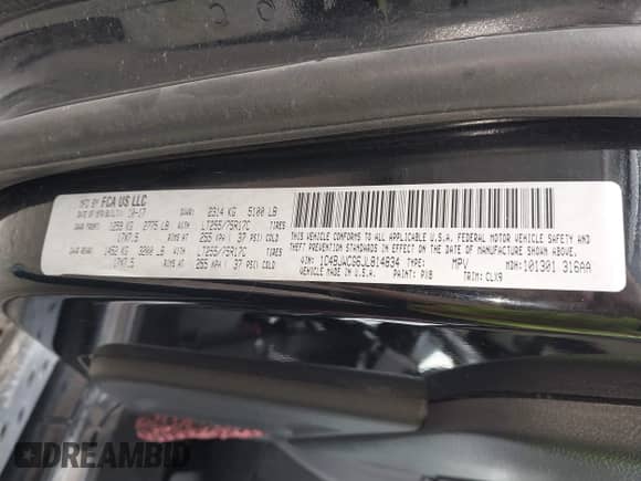 2018 Jeep Wrangler Rubicon Recon with VIN 1C4BJWCG6JL814834, listed as a IAAI auction lot 42327297 with 59,623 mi miles and . Bid and sale history available at DreamBid. Image 9.