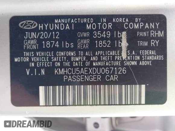 2013 Hyundai Accent SE с VIN KMHCU5AEXDU067126, выставлен на аукционе IAAI как лот 42966190 с пробегом 73 344 миль миль и . История ставок и продаж доступна на DreamBid. Изображение 9.