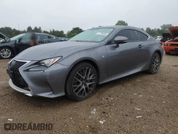 2017 Lexus RC 350 with VIN JTHSE5BC2H5007785, listed as a Copart auction lot 57786905 with 81,685 mi miles and Salvage title. Bid and sale history available at DreamBid. Image 1.