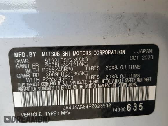 2024 Mitsubishi Outlander SEL с VIN JA4J4WA84RZ023932, выставлен на аукционе Copart как лот 71789095 с пробегом 24 300 миль миль и Списание • Salvage title. История ставок и продаж доступна на DreamBid. Изображение 14.