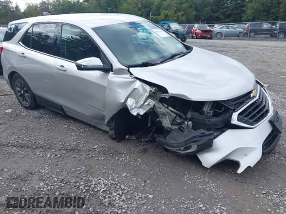 2020 Chevrolet Equinox LT with VIN 3GNAXKEV3LS585239, listed as a IAAI auction lot 43321450 with 112,601 mi miles and . Bid and sale history available at DreamBid. Image 1.