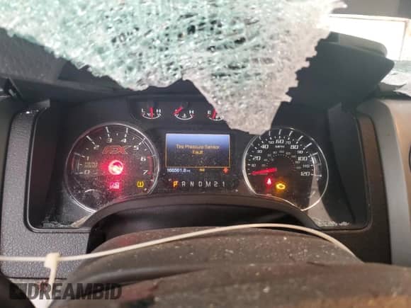 2012 Ford F-150 FX4 with VIN 1FTFW1EF0CKE23715, listed as a Copart auction lot 84620925 with 166,561 mi miles and Salvage title. Bid and sale history available at DreamBid. Image 9.