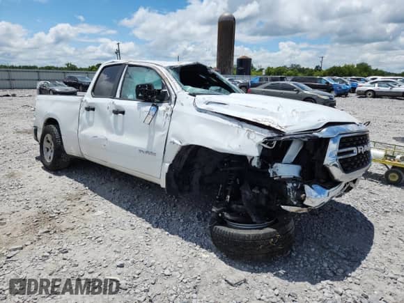 2023 Ram 1500 Big Horn with VIN 1C6SRFBT8PN557588, listed as a Copart auction lot 64599985 with 51,295 mi miles and Salvage title. Bid and sale history available at DreamBid. Image 4.