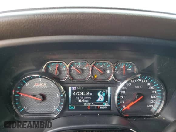 2016 Chevrolet Silverado 1500 LTZ with VIN 3GCUKSEC5GG151447, listed as a Copart auction lot 71796755 with 132,907 mi miles and Salvage title. Bid and sale history available at DreamBid. Image 9.