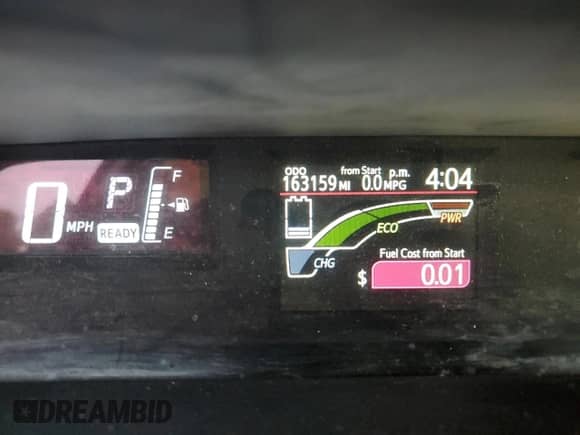 2016 Toyota Prius One z VIN JTDKDTB3XG1119104, wystawiony jako Copart lot #81838855 z przebiegiem 163 159 mil mil oraz Szkoda całkowita • Salvage title. Historia ofert i sprzedaży dostępna na DreamBid. Obrazek 9.