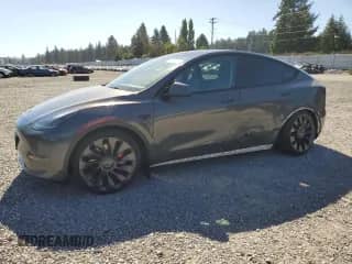 2023 Tesla Model Y Performance z VIN 7SAYGDEF4PF713873, wystawiony jako Copart lot #81075605 z przebiegiem 40 823 mil mil oraz Szkoda całkowita • Salvage title. Historia ofert i sprzedaży dostępna na DreamBid. Obrazek 1.