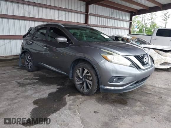 2015 Nissan Murano SL с VIN 5N1AZ2MG8FN279038, выставлен на аукционе IAAI как лот 42418571 с пробегом 163 511 миль миль и . История ставок и продаж доступна на DreamBid. Изображение 1.