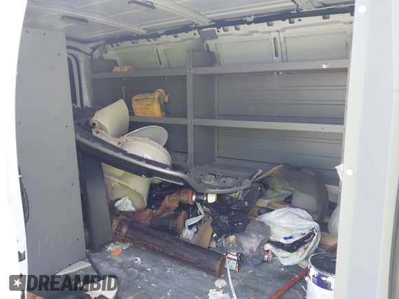 2020 Chevrolet Express Cargo with VIN 1GCWGAFG6L1227952, listed as a IAAI auction lot 42553407 with 119,632 mi miles and . Bid and sale history available at DreamBid. Image 8.