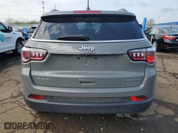 2020 Jeep Compass Limited with VIN 3C4NJDCB1LT101160, listed as a Copart auction lot 54838865 with 38,049 mi miles and Non repairable. Bid and sale history available at DreamBid. Image 6.
