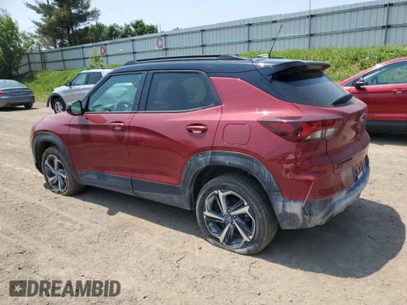 2021 Chevrolet TrailBlazer RS z VIN KL79MUSL4MB119204, wystawiony jako Copart lot #60495235 z przebiegiem 86 760 mil mil oraz Szkoda całkowita • Salvage title. Historia ofert i sprzedaży dostępna na DreamBid. Obrazek 2.