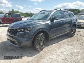 2023 Kia Sorento X-Line SX Prestige with VIN 5XYRKDLFXPG218847, listed as a Copart auction lot 70990395 with 32,534 mi miles and Salvage title. Bid and sale history available at DreamBid. Image 1.