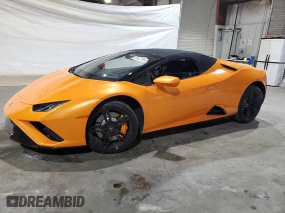 2021 Lamborghini Huracan with VIN ZHWUT5ZFXMLA15990, listed as a Copart auction lot 55622765 with 11,858 mi miles and Salvage title. Bid and sale history available at DreamBid. Image 1.