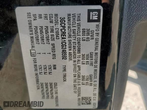 2012 Chevrolet Silverado 1500 LS z VIN 3GCPCREA1CG248592, wystawiony jako Copart lot #71743905 z przebiegiem 220 764 mil mil oraz Szkoda całkowita • Salvage title. Historia ofert i sprzedaży dostępna na DreamBid. Obrazek 12.