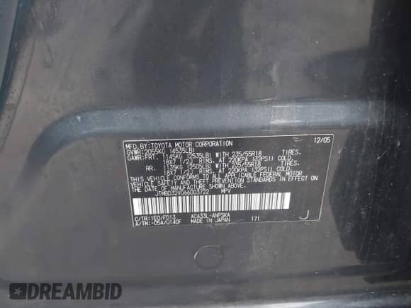 2006 Toyota RAV4 Sport z VIN JTMBD32V066003722, wystawiony jako IAAI lot #43381828 z przebiegiem 166 155 mil mil oraz . Historia ofert i sprzedaży dostępna na DreamBid. Obrazek 9.