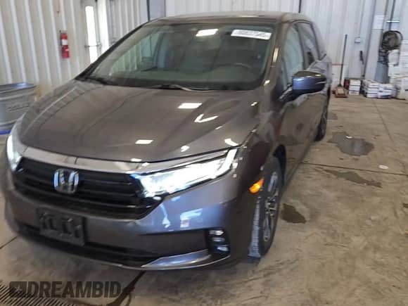 2021 Honda Odyssey EX-L with VIN 5FNRL6H79MB028468, listed as a Copart auction lot 80837545 with 77,630 mi miles and Salvage title. Bid and sale history available at DreamBid. Image 14.