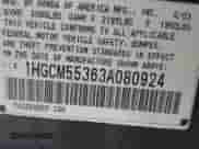 2003 Honda Accord LX with VIN 1HGCM55363A080924, listed as a IAAI auction lot 41705802 with 262,357 mi miles and . Bid and sale history available at DreamBid. Image 9.