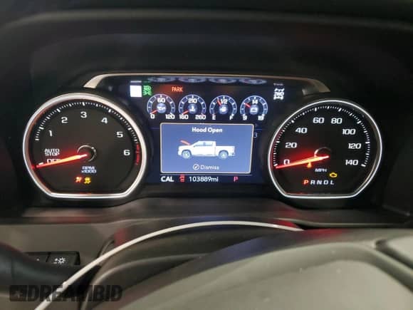 2021 Chevrolet Silverado 1500 High Country with VIN 1GCUYHEL7MZ255063, listed as a Copart auction lot 64203335 with 103,889 mi miles and Salvage title. Bid and sale history available at DreamBid. Image 9.