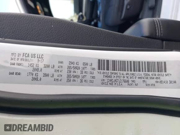 2018 Dodge Durango SXT с VIN 1C4RDJAG7JC176606, выставлен на аукционе IAAI как лот 43576451 с пробегом 90 038 миль миль и . История ставок и продаж доступна на DreamBid. Изображение 9.