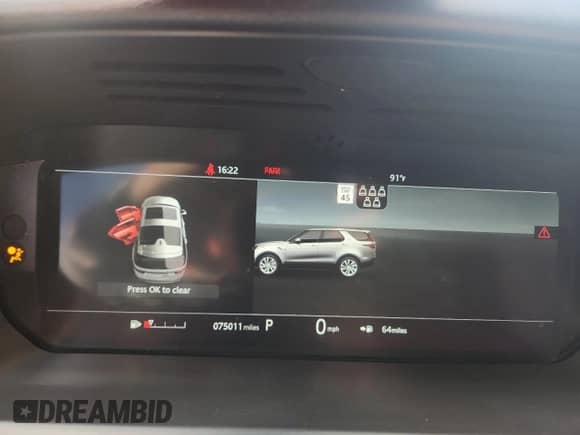 2019 Land Rover Discovery HSE с VIN SALRR2RV3K2413442, выставлен на аукционе Copart как лот 71653925 с пробегом 75 011 миль миль и Списание • Salvage title. История ставок и продаж доступна на DreamBid. Изображение 9.