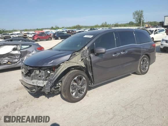 2022 Honda Odyssey Elite with VIN 5FNRL6H93NB054986, listed as a Copart auction lot 71352585 with 83,146 mi miles and Salvage title. Bid and sale history available at DreamBid. Image 1.