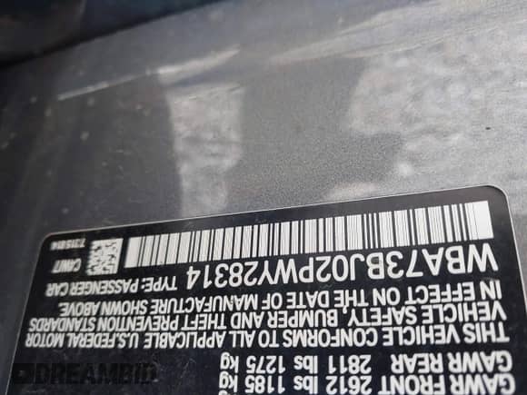 2023 BMW 5 Series 540i xDrive with VIN WBA73BJ02PWY28314, listed as a IAAI auction lot 41822010 with 15,207 mi miles and . Bid and sale history available at DreamBid. Image 9.