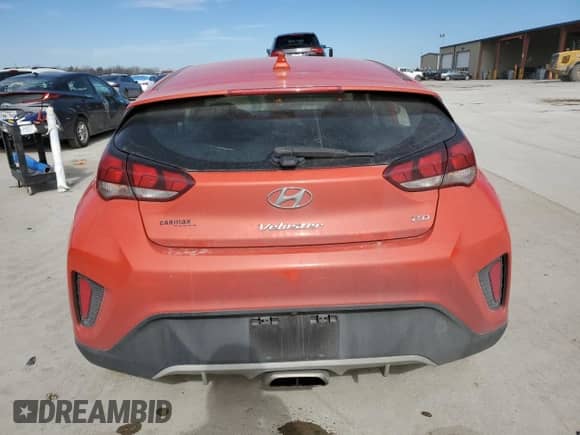 2019 Hyundai Veloster Premium z VIN KMHTG6AF9KU014727, wystawiony jako Copart lot #42148395 z przebiegiem 45 340 mil mil oraz Szkoda całkowita • Salvage title. Historia ofert i sprzedaży dostępna na DreamBid. Obrazek 6.