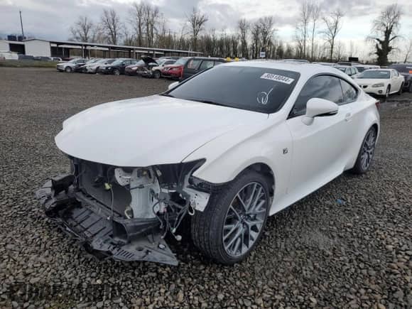 2017 Lexus RC 350 with VIN JTHSE5BC6H5007501, listed as a Copart auction lot 80518044 with 107,089 mi miles and Salvage title. Bid and sale history available at DreamBid. Image 1.