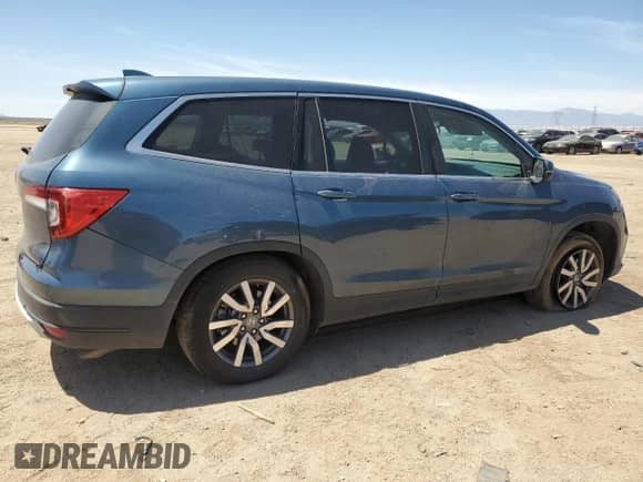 2021 Honda Pilot EX with VIN 5FNYF5H31MB027115, listed as a Copart auction lot 60261405 with 53,685 mi miles and Salvage title. Bid and sale history available at DreamBid. Image 3.