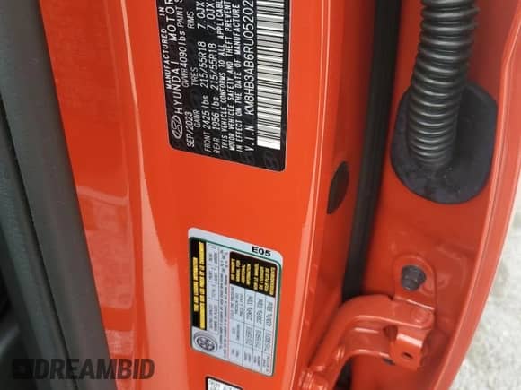 2024 Hyundai Kona SEL с VIN KM8HB3AB6RU052023, выставлен на аукционе Copart как лот 81042164 с пробегом 9 809 миль миль и Списание • Salvage title. История ставок и продаж доступна на DreamBid. Изображение 13.