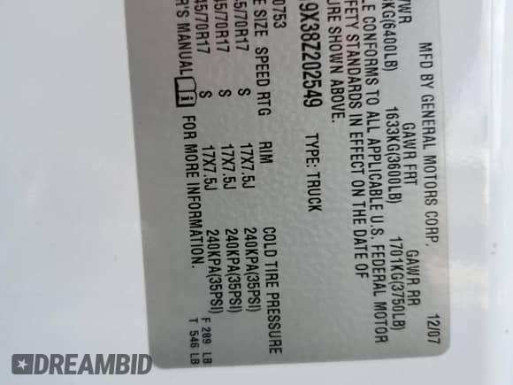 2008 GMC Sierra 1500 Work Truck с VIN 1GTEC19X38Z202549, выставлен на аукционе Copart как лот 71736885 с пробегом 189 217 миль миль и Чистый • Clean title. История ставок и продаж доступна на DreamBid. Изображение 12.